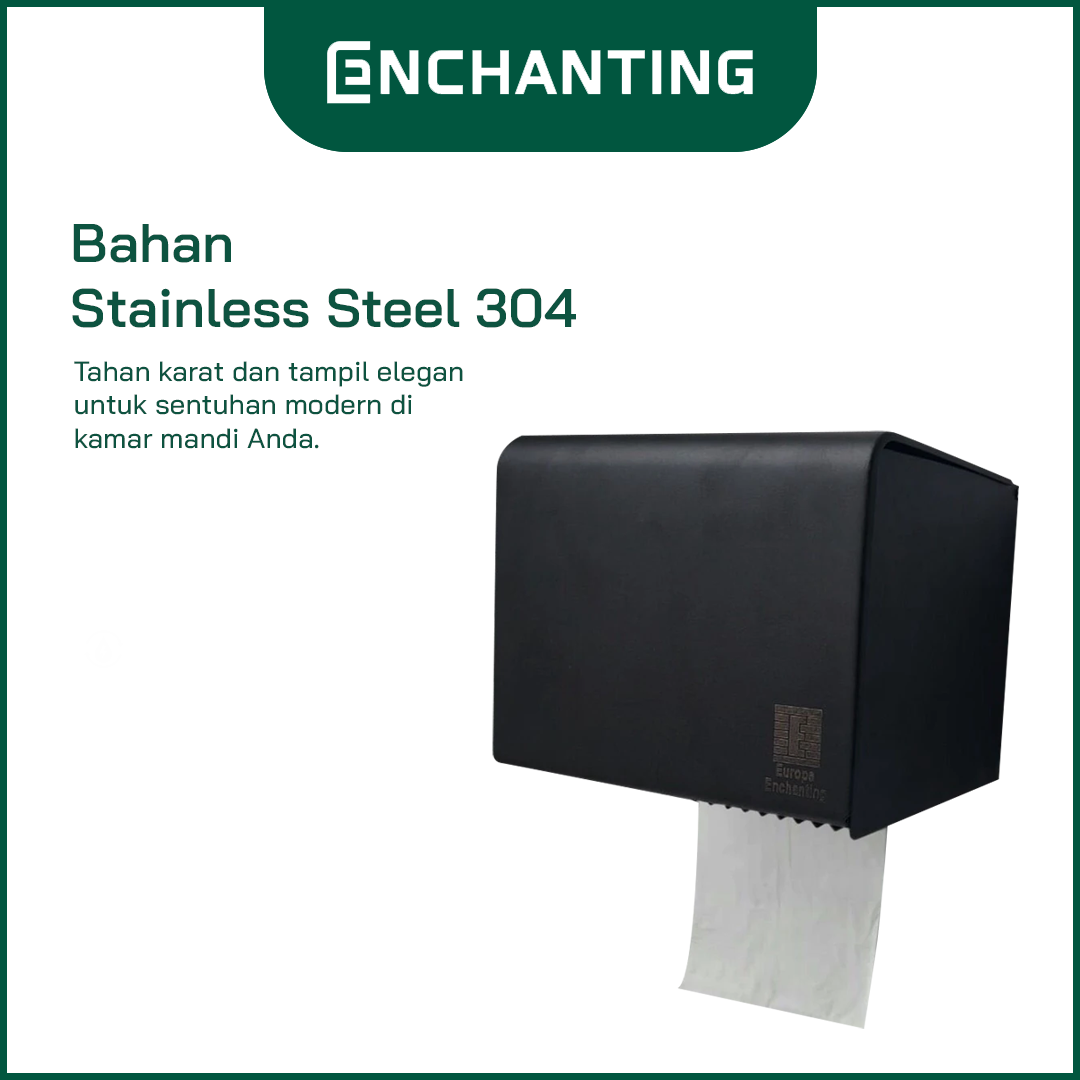Paper Holder Tempat Tissue Kamar Mandi Europe Enchanting E839 Stainless 304