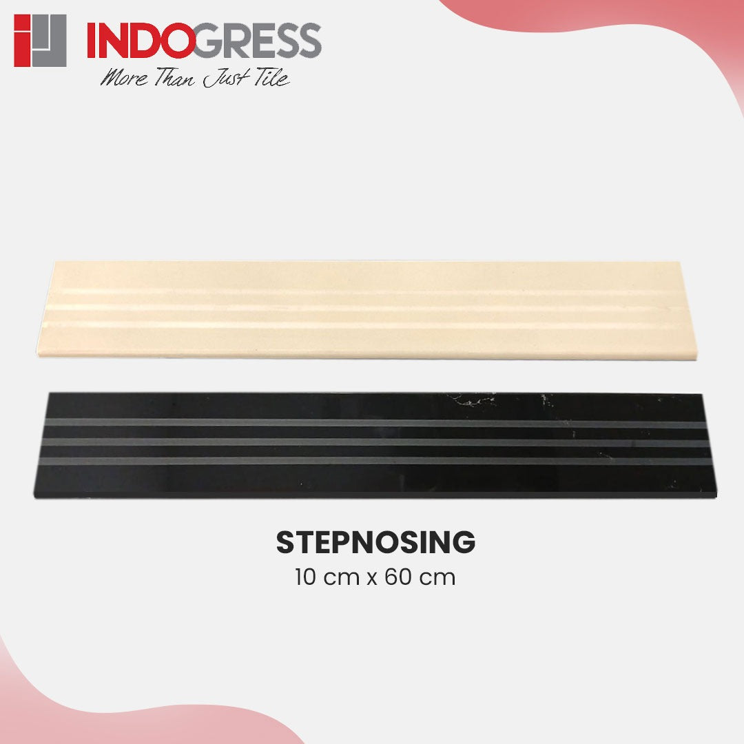 Granite Tile list potongan Engress Polish cream / Indogress Stepnosing