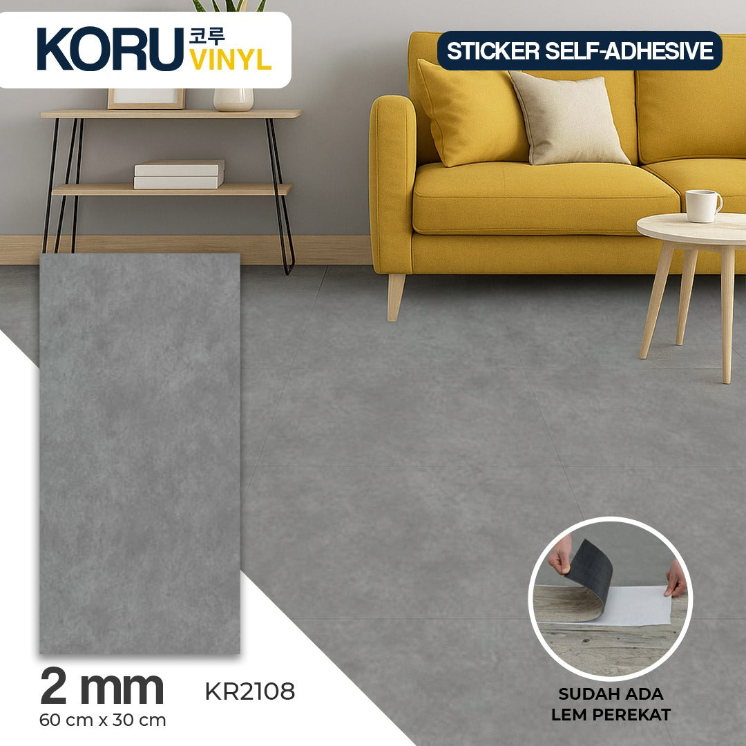 KORU Lantai Vinyl Sticker Premium Motif Batu Korea Parket Stiker (DUS)