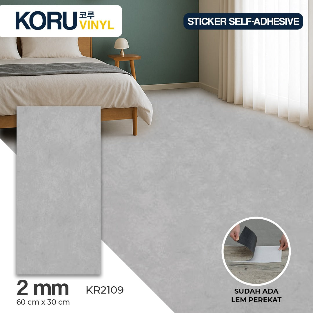 KORU Lantai Vinyl Sticker Premium Motif Batu Korea Parket Stiker (DUS)