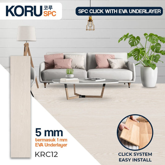 KORU Lantai SPC Click Premium Motif Kayu Korea Parket Klik (DUS)