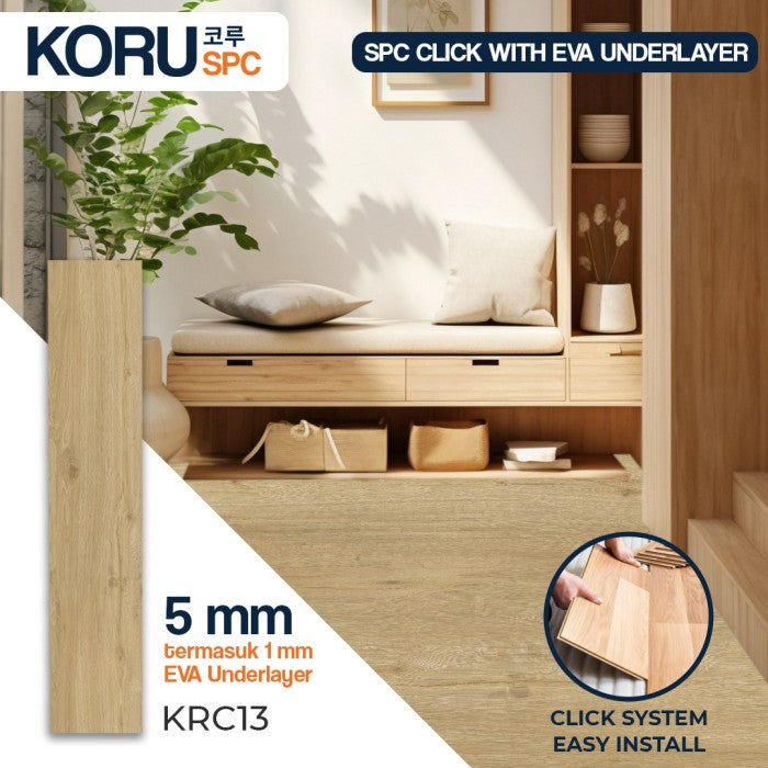 KORU Lantai SPC Click Premium Motif Kayu Korea Parket Klik (DUS)