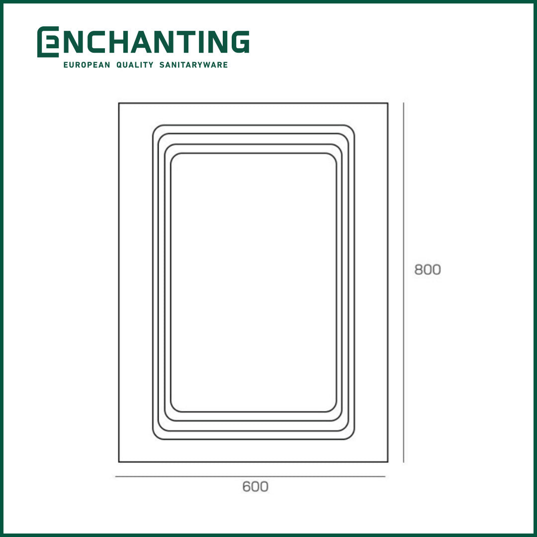 Cermin Kaca Kamar Mandi LED Europe Enchanting L01