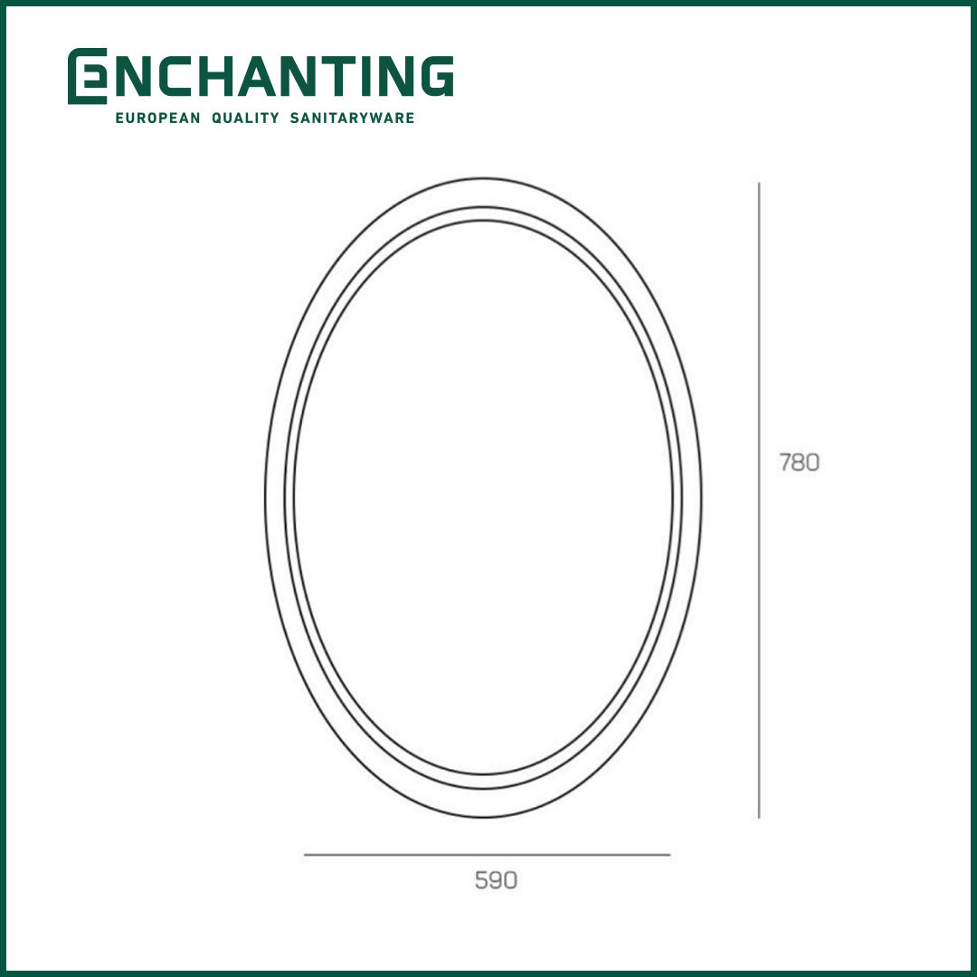 Cermin Mirror LED Kamar Mandi Europe Enchanting Luxury L07