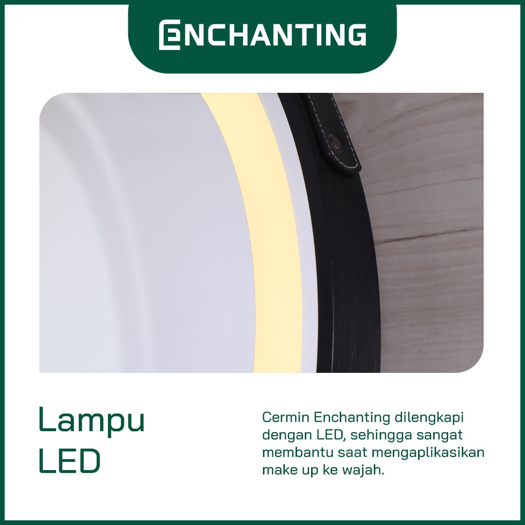 Cermin Bulat LED Digital Kaca Wastafel Europe Enchanting L13 / L14