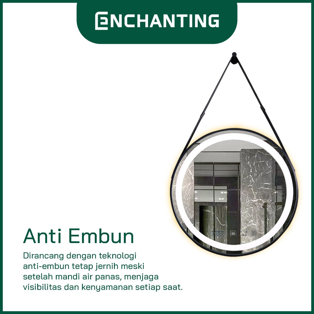 Cermin Bulat LED Digital Kaca Wastafel Europe Enchanting L13 / L14