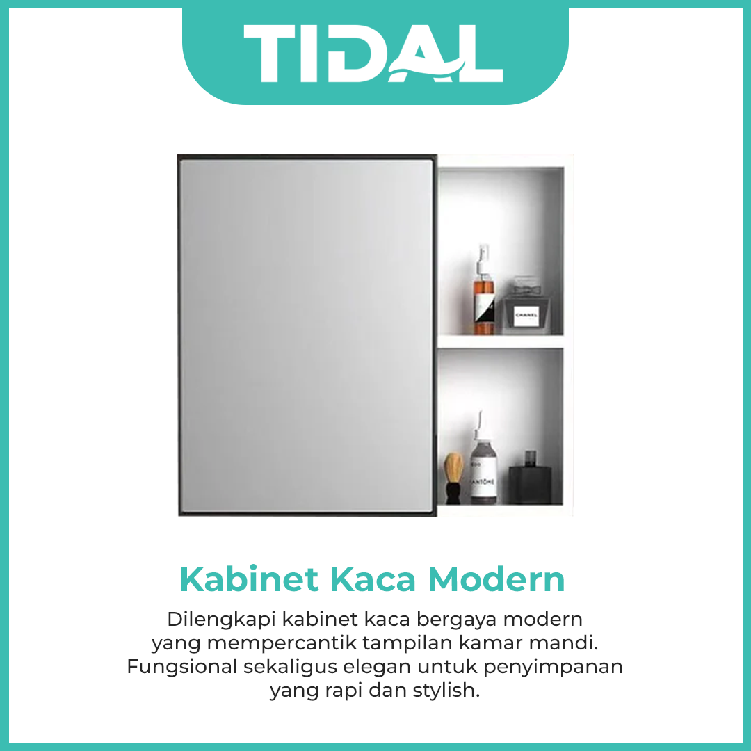 Wastafel Kabinet Set Minimalis Cermin Kamar Mandi Tidal TD053