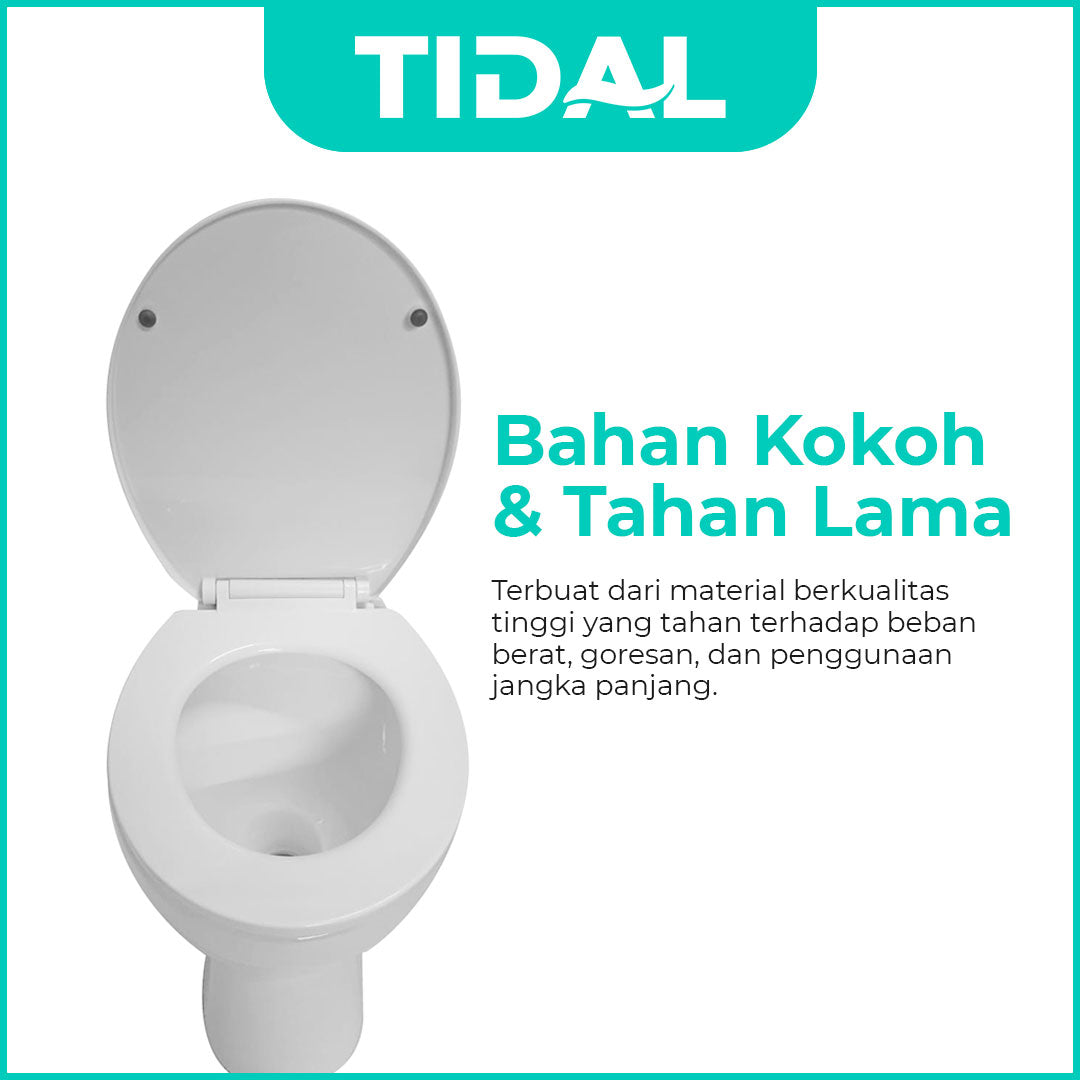 Kloset Siram / Toilet Duduk Manual Tidal TD079 with Cover