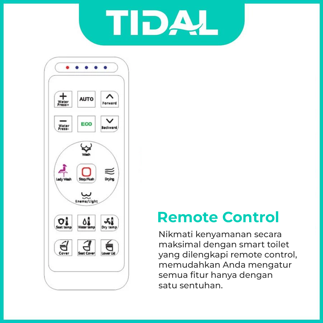 Smart Toilet / Kloset Duduk Full Automatic System Tidal TD111