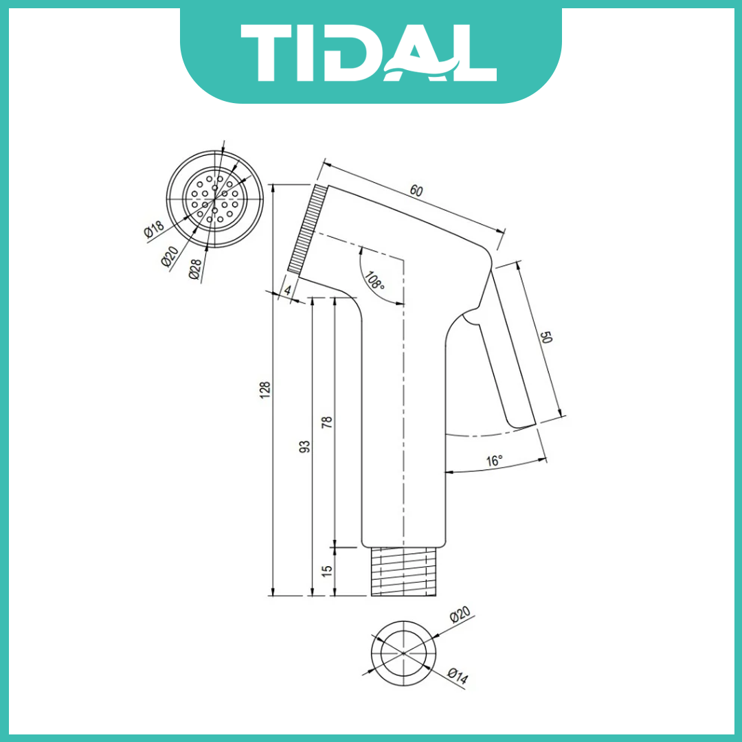Jet Washer Closet Tidal TD117 - White