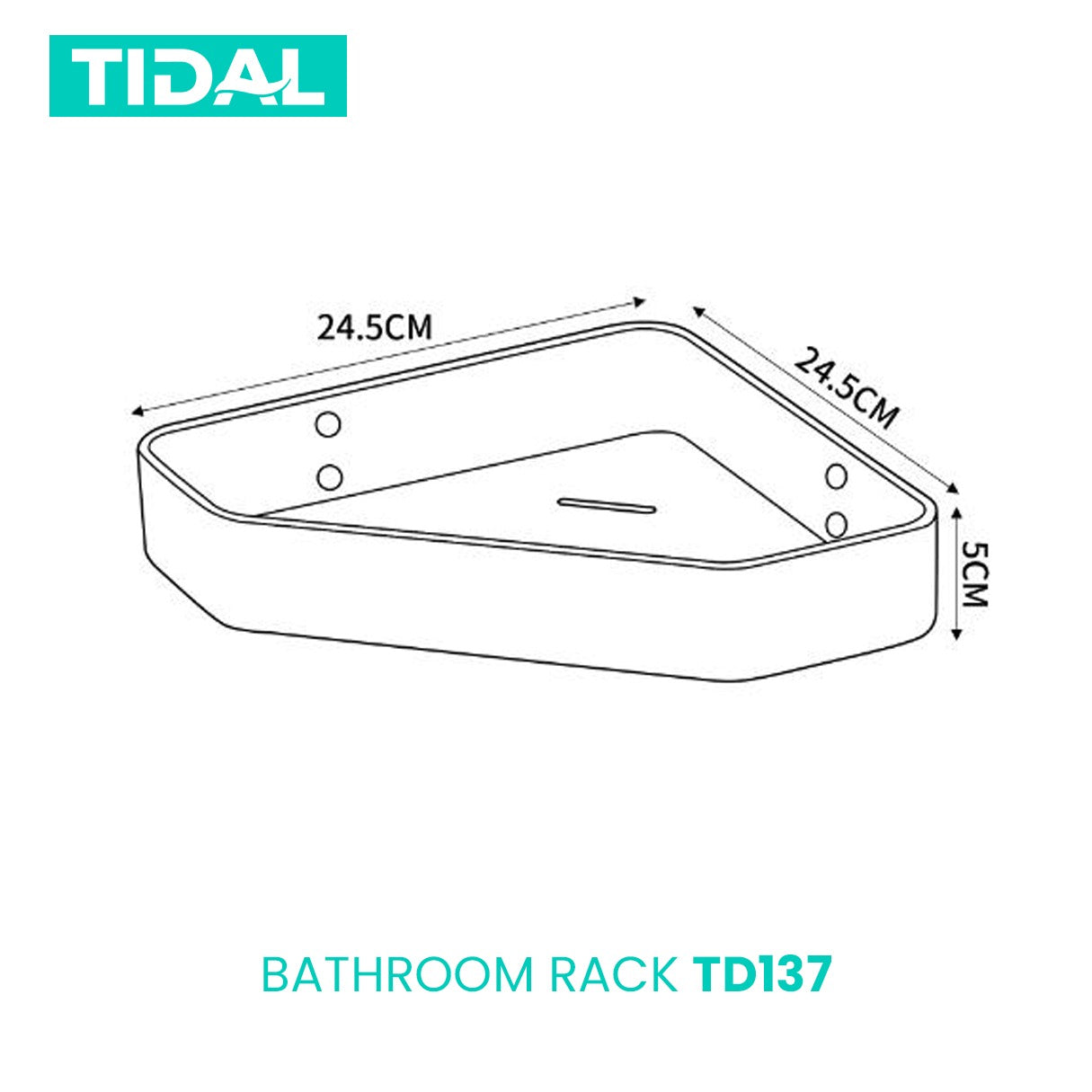 Rak Tempat Sabun Dinding Stainless Tidal TD137