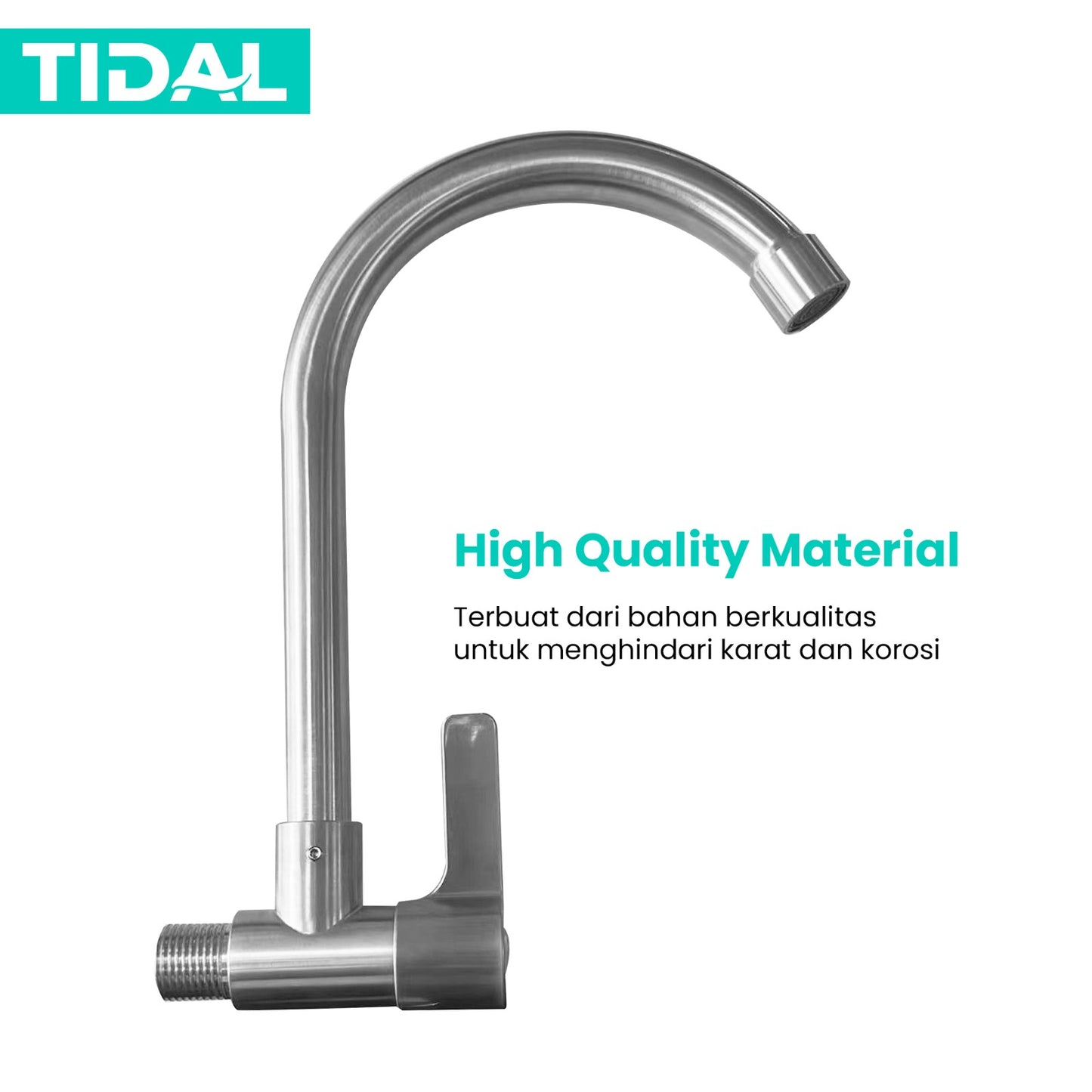 Kitchen Faucet / Keran Air Dapur Tembok Angsa Tidal TD023