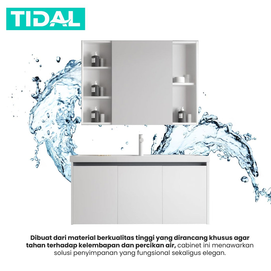 Wastafel Cermin Kabinet Set Minimalis Kamar Mandi Tidal TD054