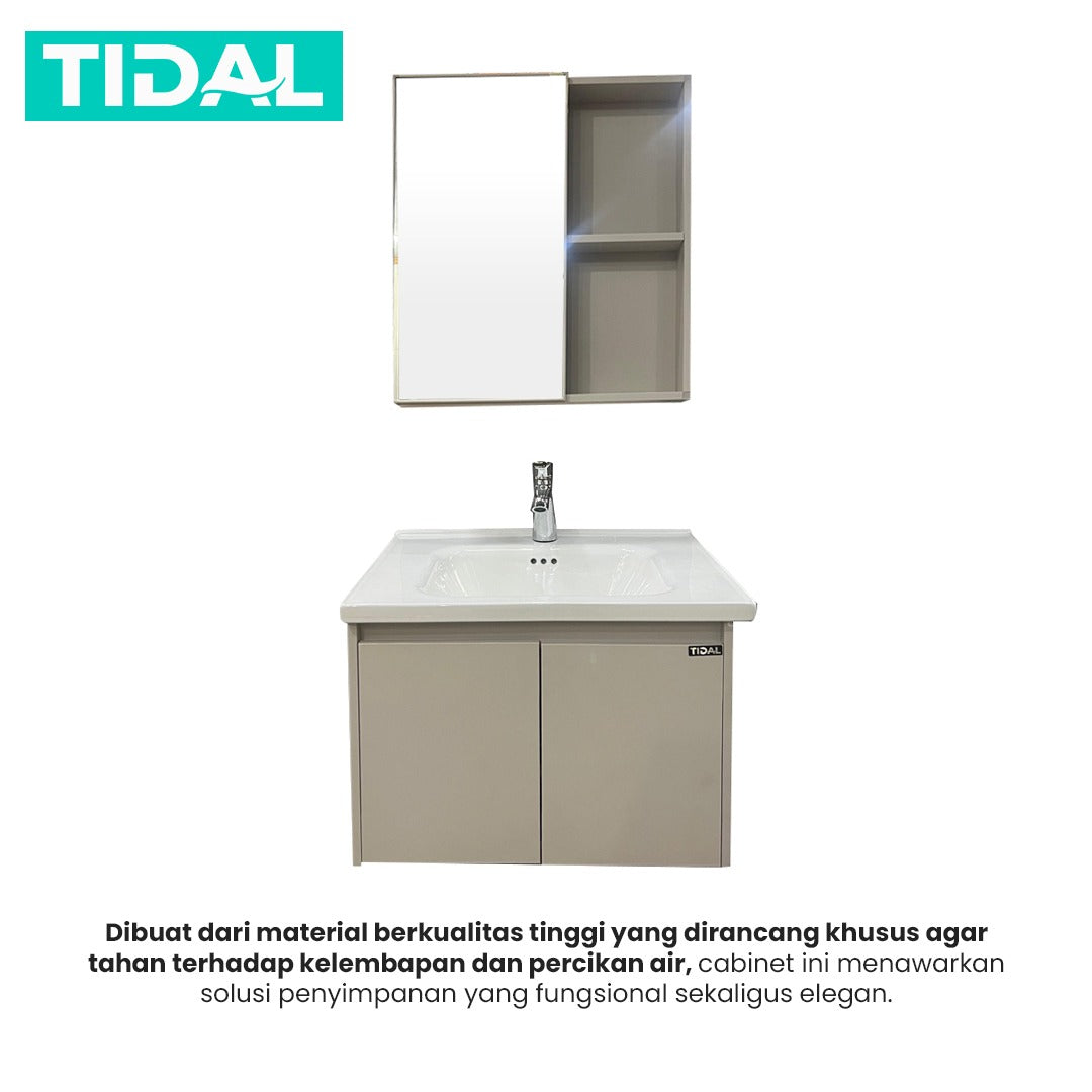 TIDAL Wastafel Kabinet Set Minimalis Cermin Kamar Mandi Tidal TD153