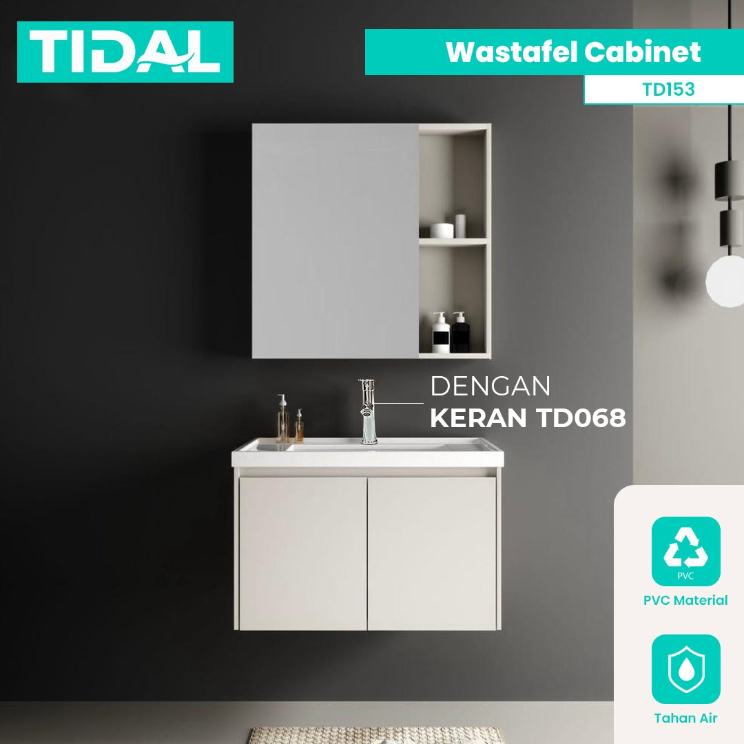 TIDAL Wastafel Kabinet Set Minimalis Cermin Kamar Mandi Tidal TD153