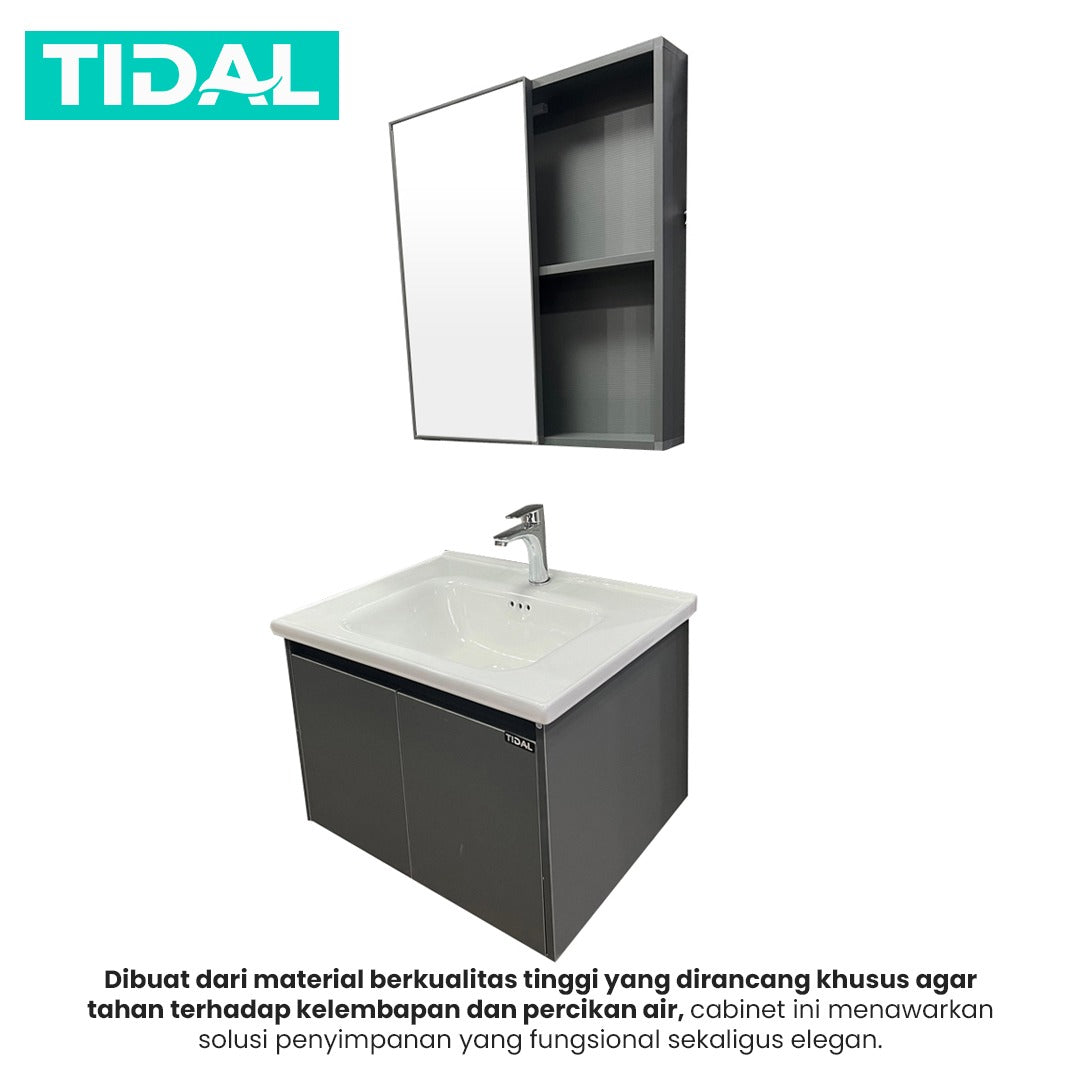 TIDAL Wastafel Kabinet Set Minimalis Cermin Kamar Mandi Tidal TD153