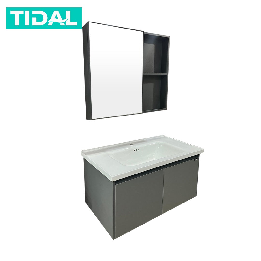TIDAL Wastafel Kabinet Set Minimalis Cermin Kamar Mandi Tidal TD153