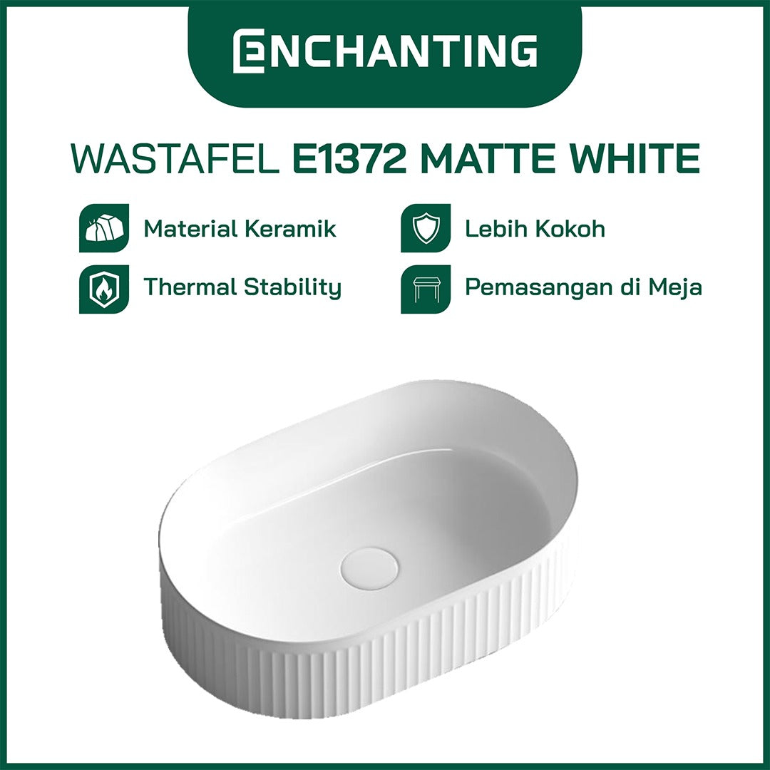 ENCHANTING Wastafel Meja Cuci Tangan Keramik Europe Enchanting E1372