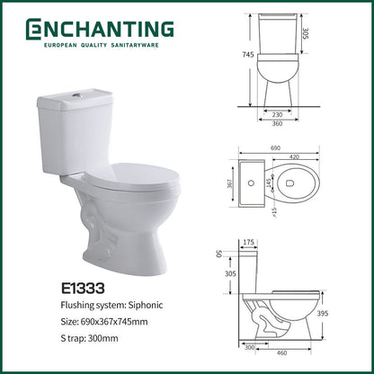 Toilet / Kloset Duduk Europe Enchanting E1333 Bergaransi