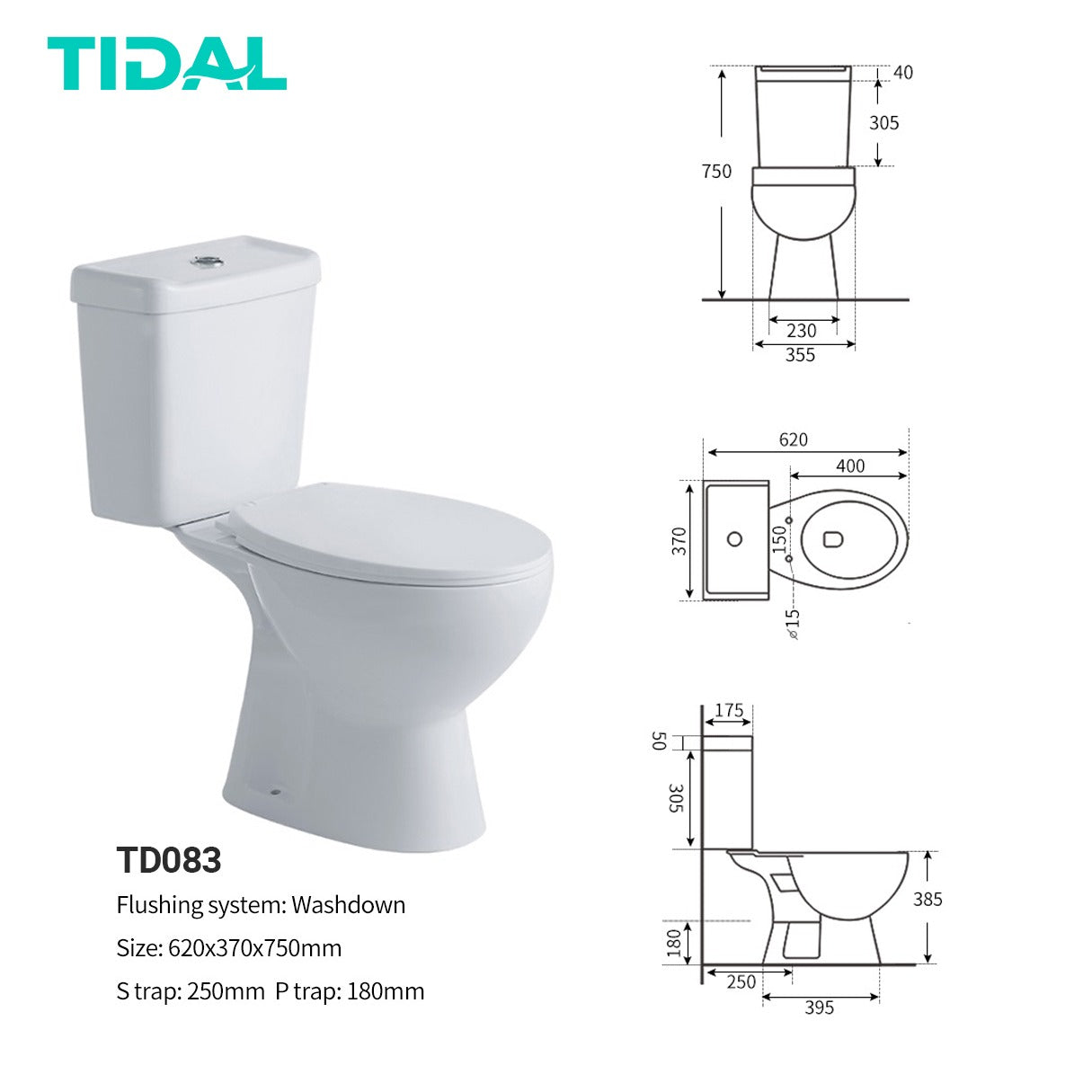Toilet / Closet Duduk Tidal TD083