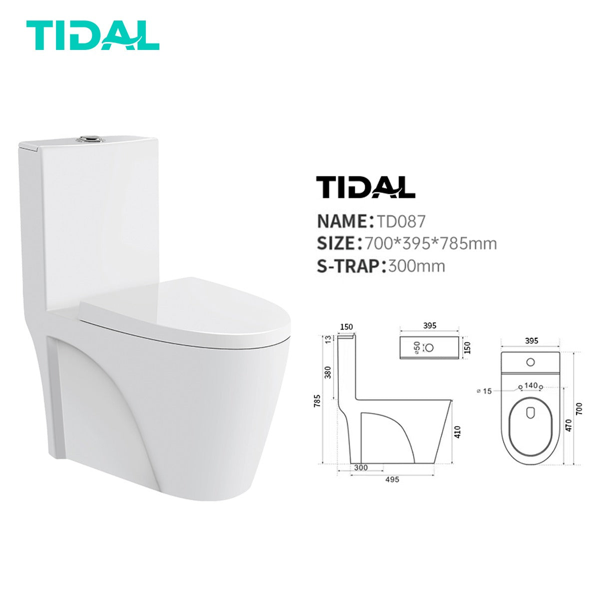 Toilet / Kloset Duduk Keramik Tidal TD087