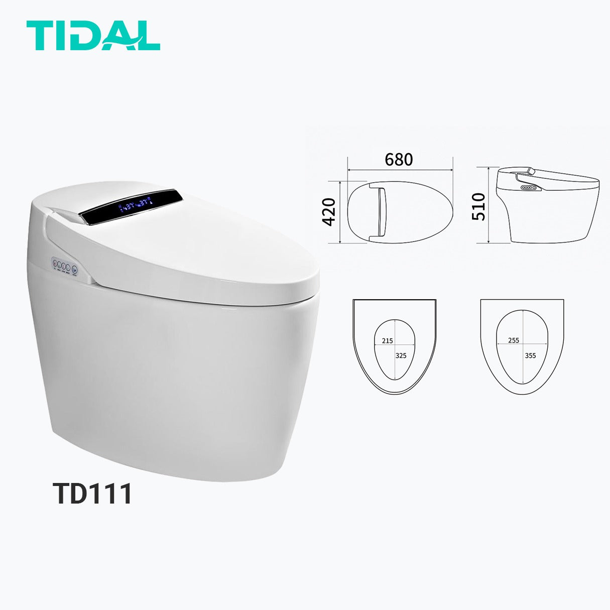 Smart Toilet / Kloset Duduk Full Automatic System Tidal TD111