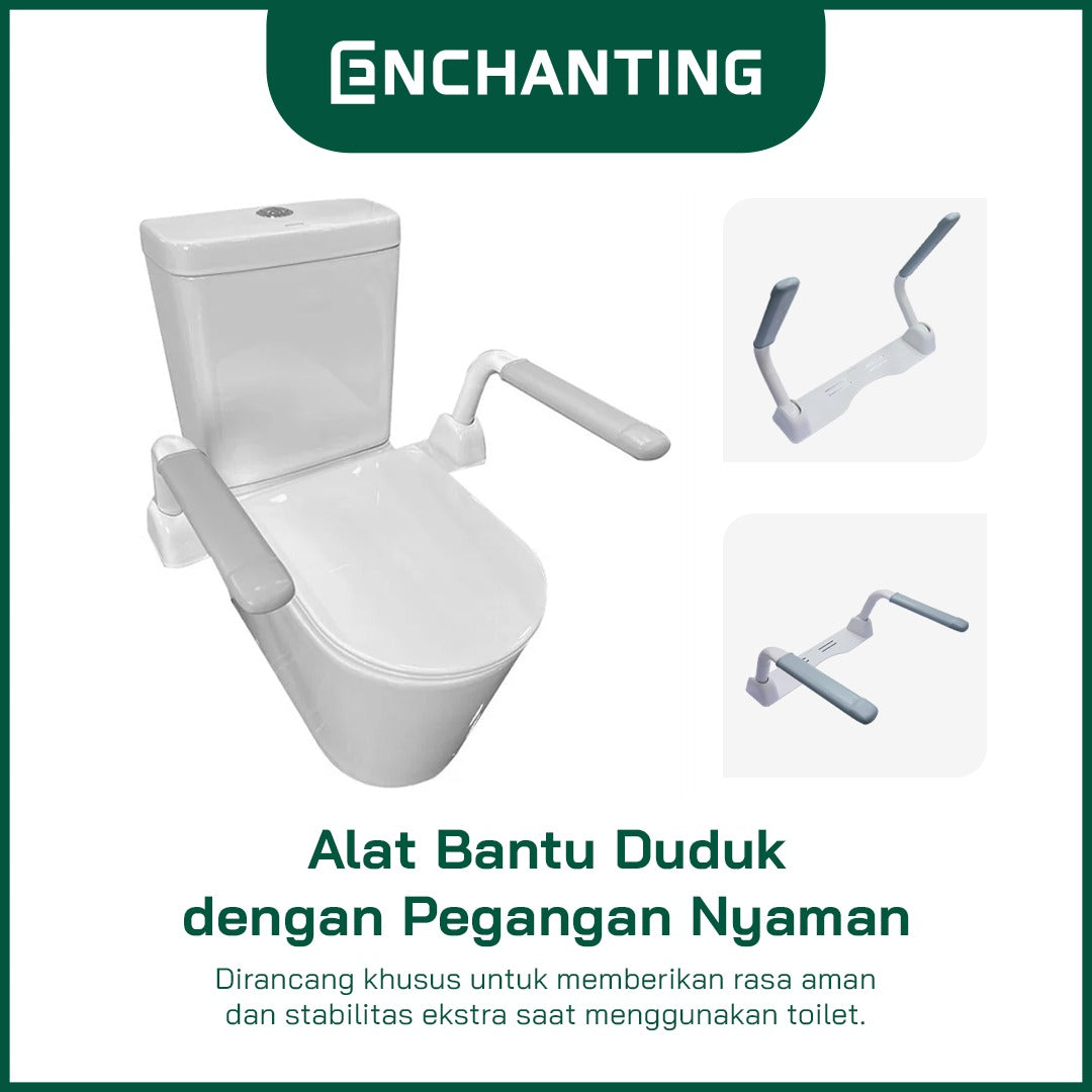 ENCHANTING Handle Safety Toilet Alat Bantu Duduk Toilet Pegangan tanpa slip Europe Enchanting E1378