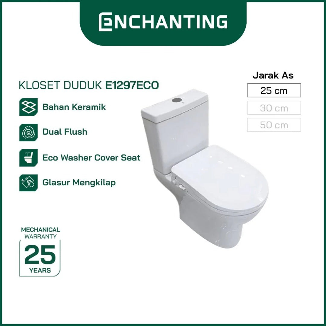 Toilet / Kloset Duduk Europe Enchanting E1297Eco