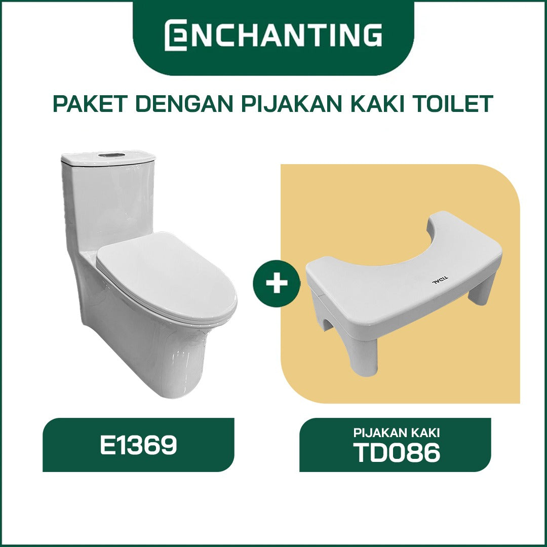 ENCHANTING Toilet / Kloset Duduk Siphonic Soft Close As 50cm E1369