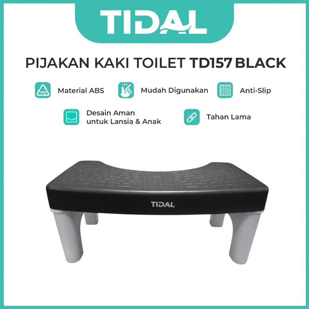TIDAL Kursi Bangku Pijakan Kaki Toilet / Kloset Duduk Tidal White/Black TD157