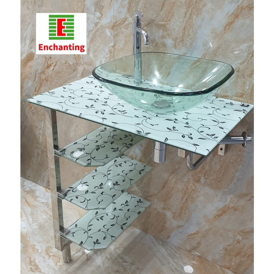 Wastafel Cuci Tangan Kaca Europe Enchanting E222NSQP6CLEAR