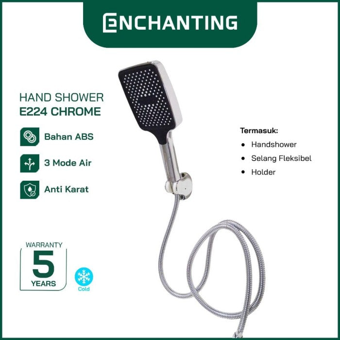 ENCHANTING Hand Shower Kamar Mandi Kepala Shower 3 Mode Air Material ABS E224