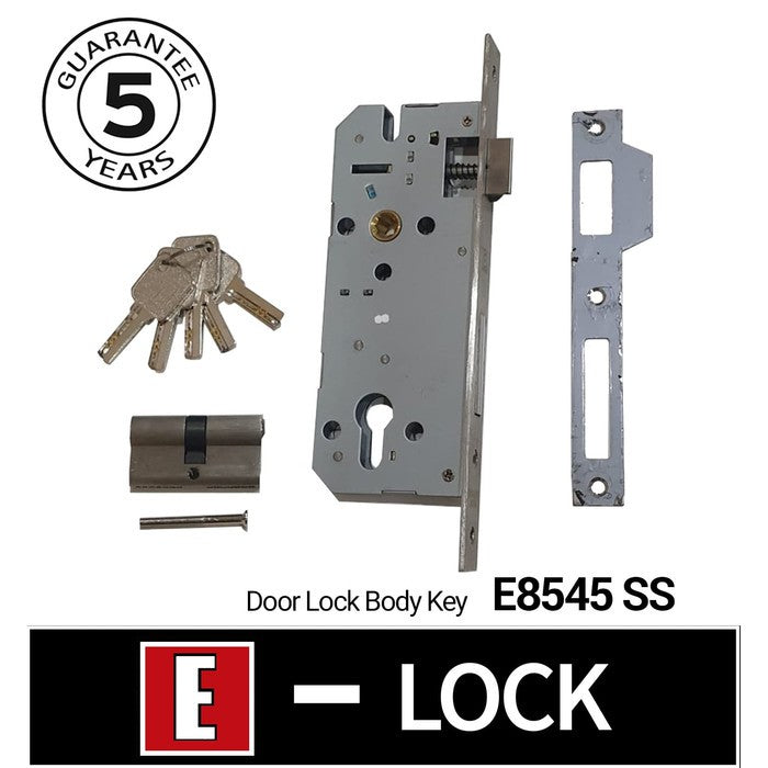 Body Kunci / Isi Kunci Pintu Elock Europe Enchanting E8545SS Stainless Steel