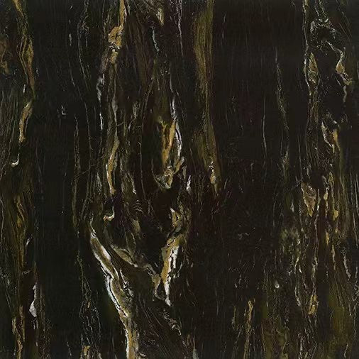 Granite Tile Glazed Polish Engress Black Gold Marble Egp188