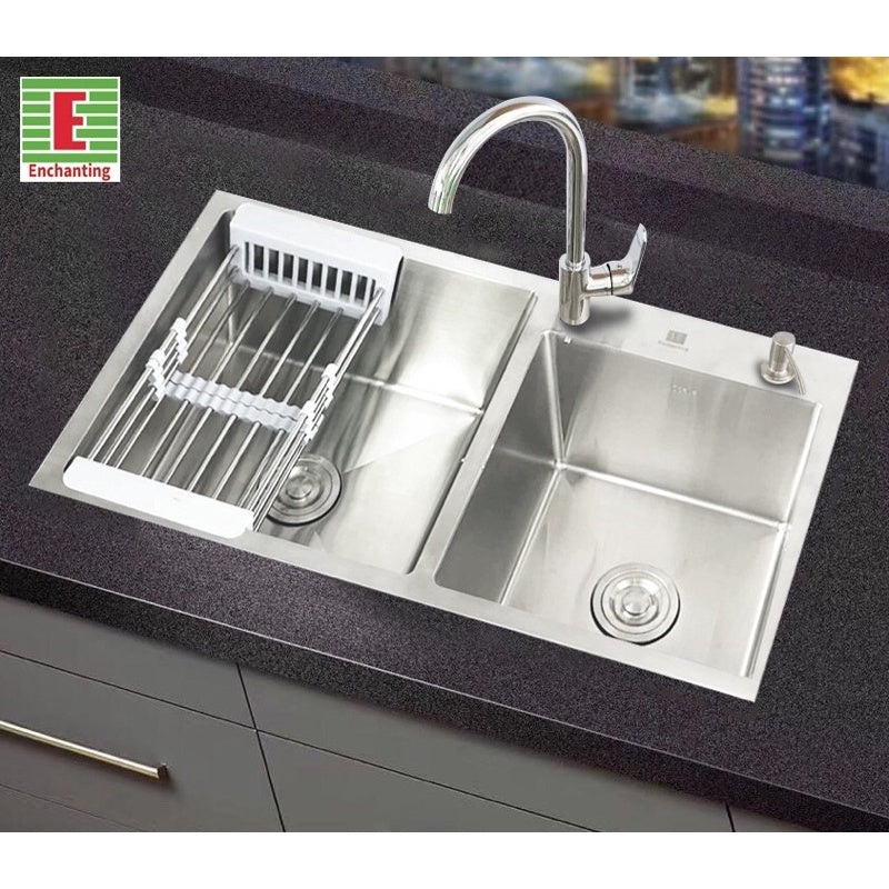 SET Kitchen Sink / Bak Cuci Piring Stainless Steel Europe Enchanting E1073