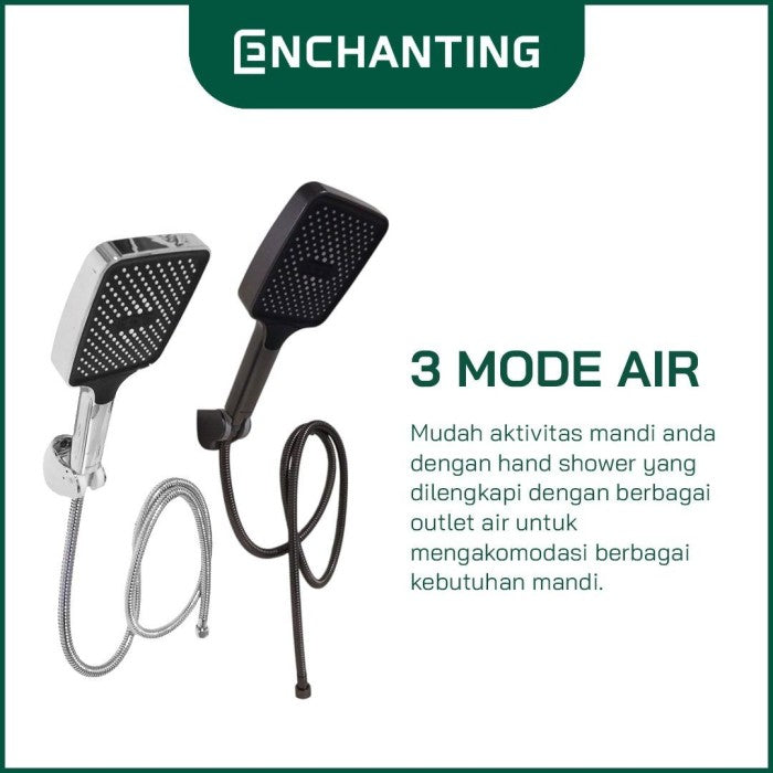 ENCHANTING Hand Shower Kamar Mandi Kepala Shower 3 Mode Air Material ABS E224