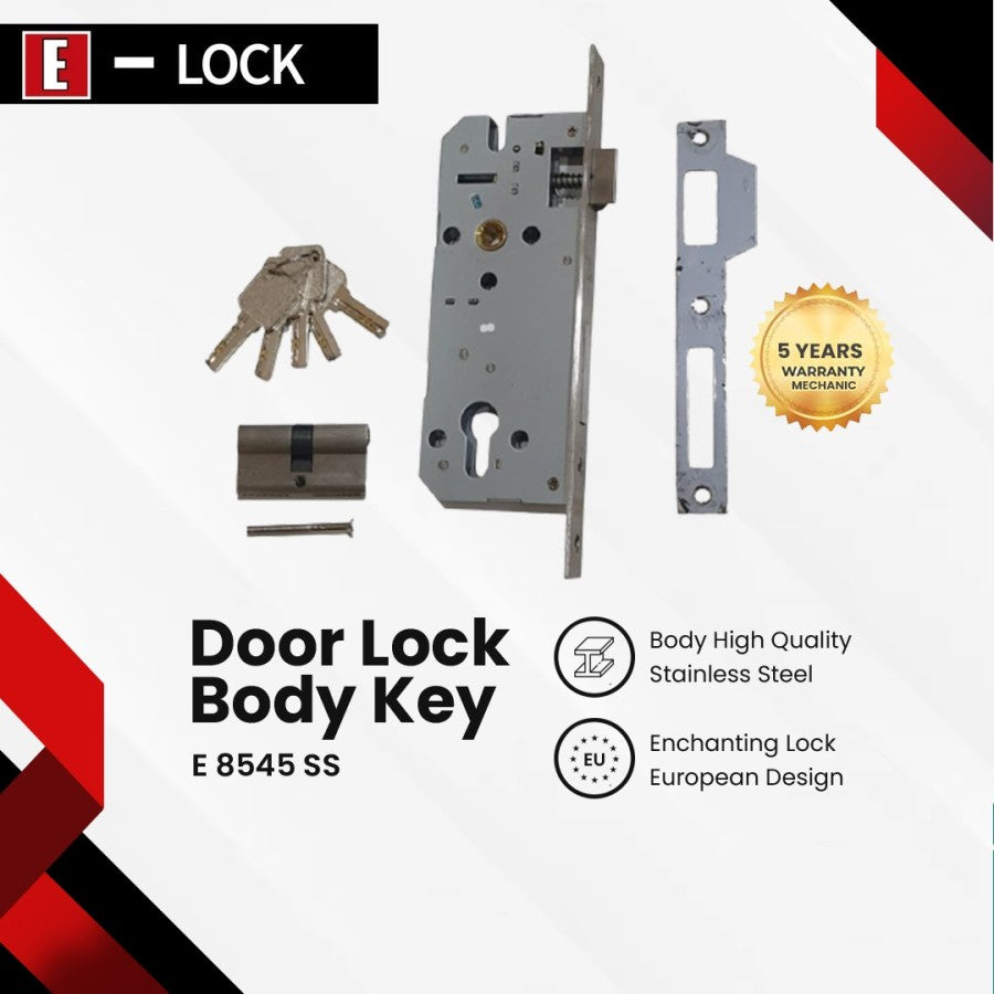 Enchanting Body Kunci Pintu Elock/Isi Kunci Pintu Stainless Steel E8545SS