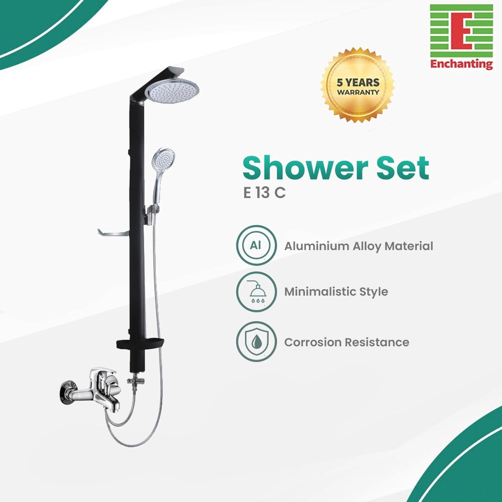 Shower Set Aluminium Alloy Europe Enchanting E13C Cold Only ( Shower Mandi )