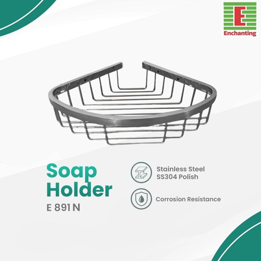 Rak Tempat Sabun Dinding Serbaguna Stainless Europe Enchanting E891