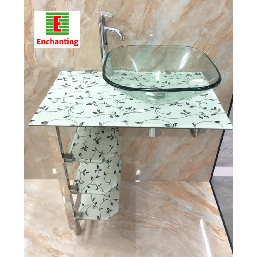Wastafel Cuci Tangan Kaca Europe Enchanting E222NSQP6CLEAR