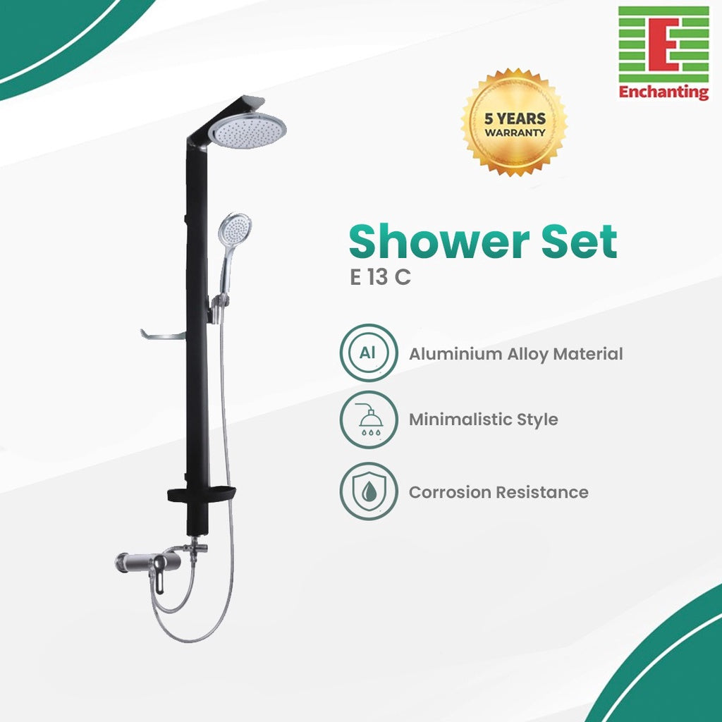 Shower Set Aluminium Alloy Europe Enchanting E13C Cold Only ( Shower Mandi )