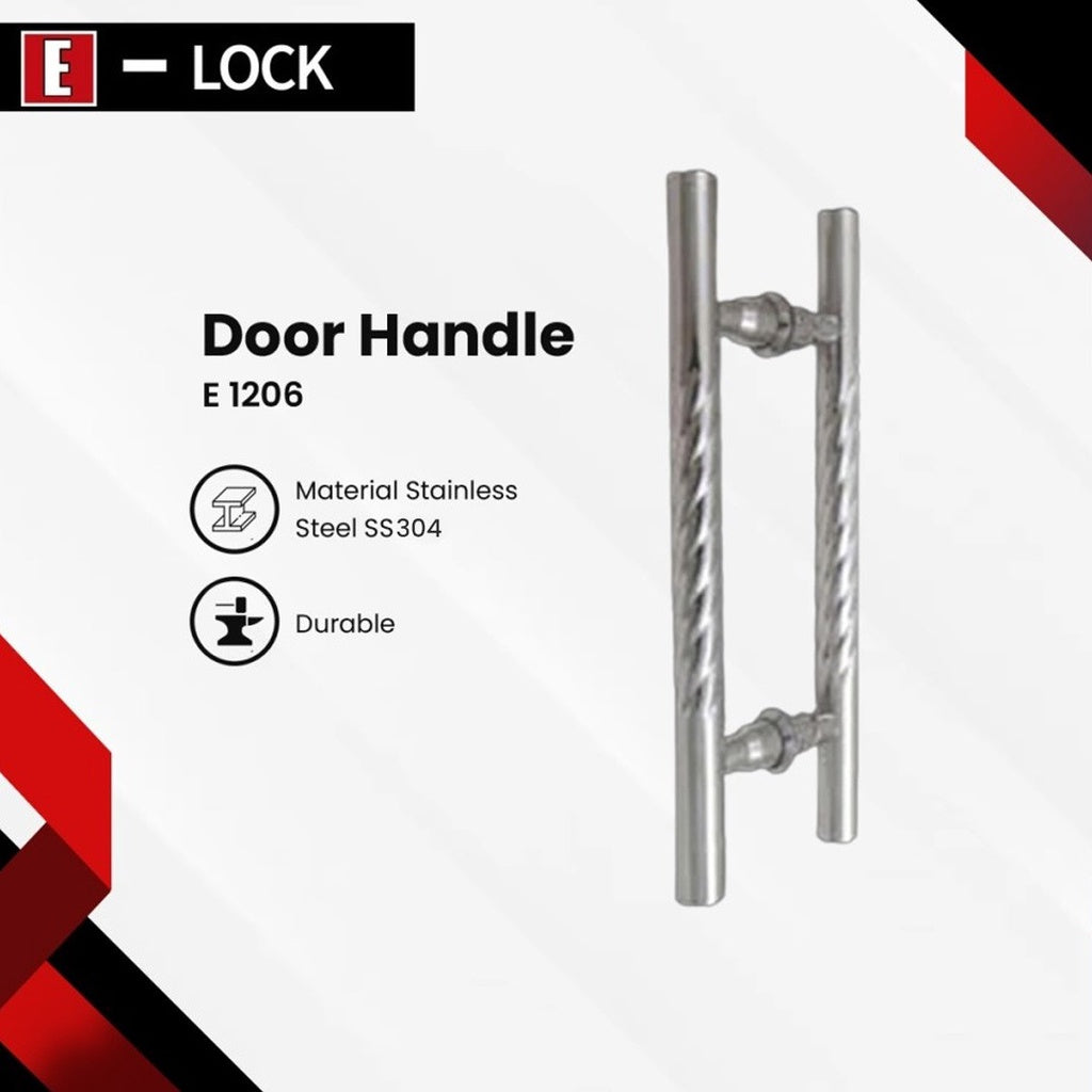 Handle Gagang Pintu Kaca Kayu Europe Enchanting E1206 E lock