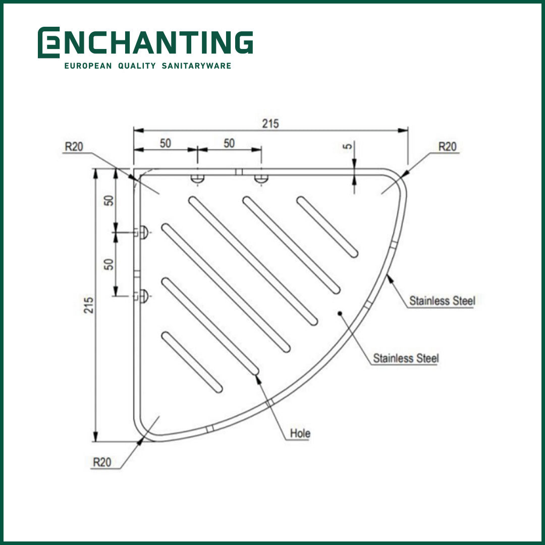 Rak Tempat Sabun Europe Enchanting e1046 Solid Stainless Steel