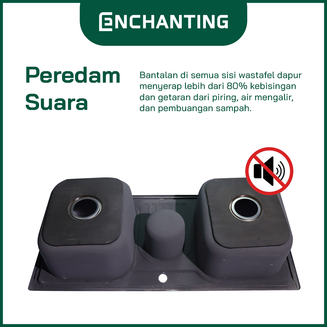 SET Kitchen Sink Bak Cuci Piring Europe Enchanting E1066SET Stainless