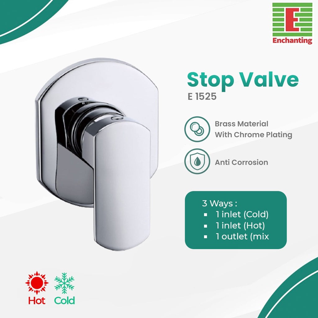 Stop Valve Kran Shower Europe Enchanting E1525
