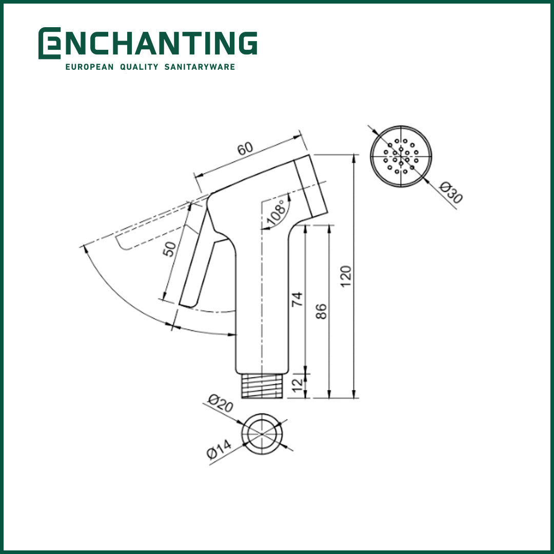 Jet Washer Closet Europe Enchanting Chrome RoseGold E1592 / E1593