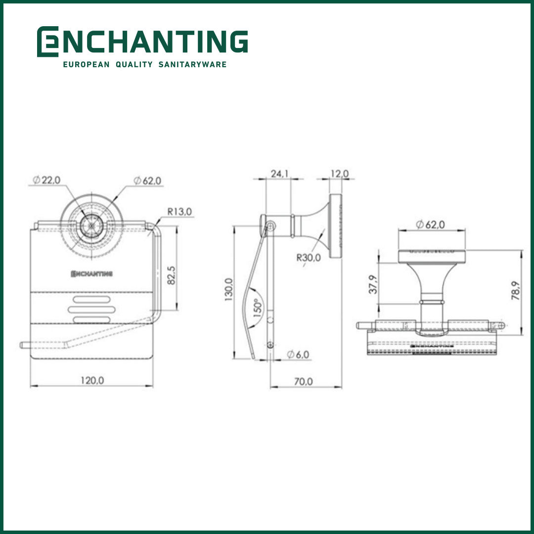 Tissue Holder Kamar Mandi Europe Enchanting E785/E870B