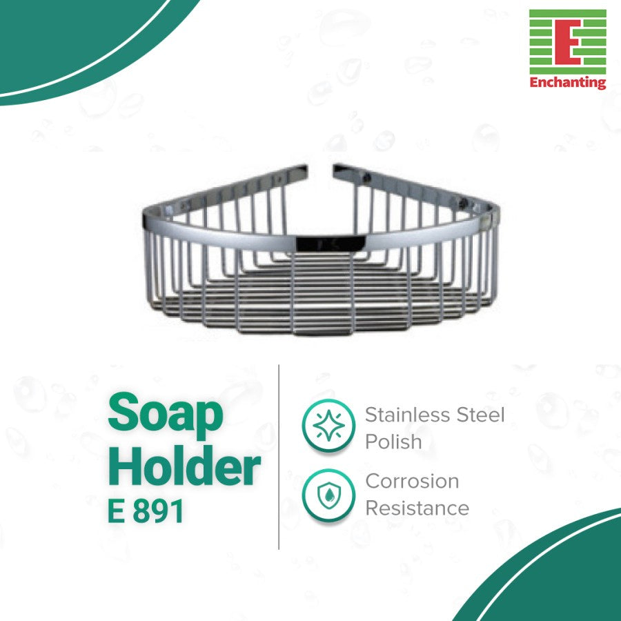 Rak Tempat Sabun Dinding Serbaguna Stainless Europe Enchanting E891