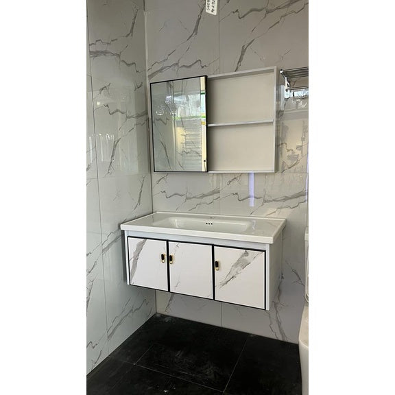 Wastafel Cermin Kabinet Set Minimalis Kamar Mandi Tidal TD054
