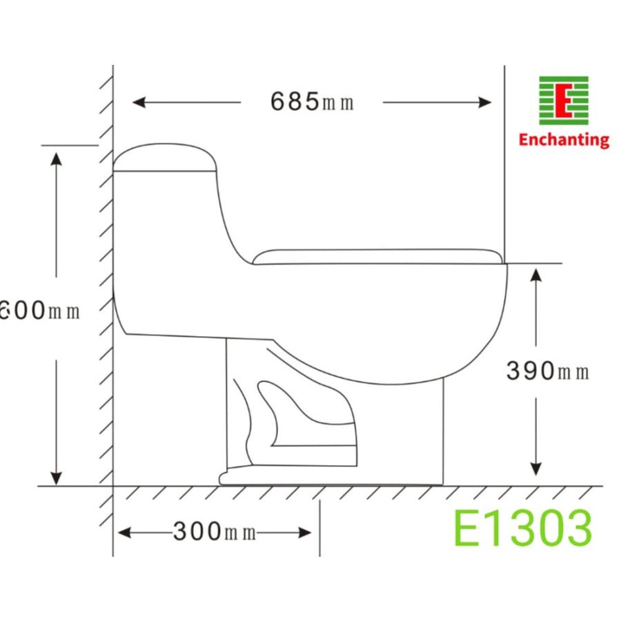 Toilet / Kloset Duduk Europe Enchanting E1303